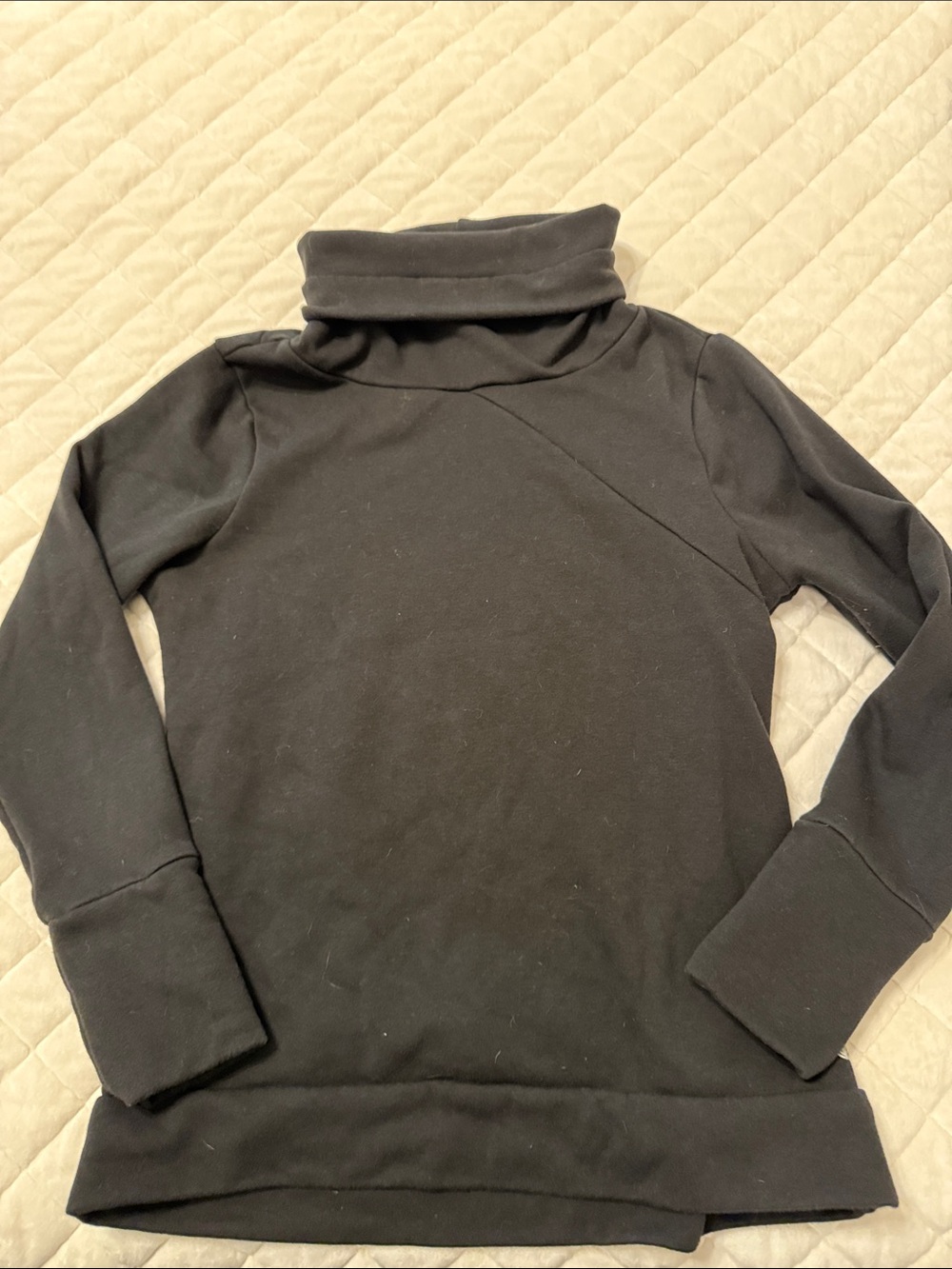 Apana Black Cowl Neck Sweater
